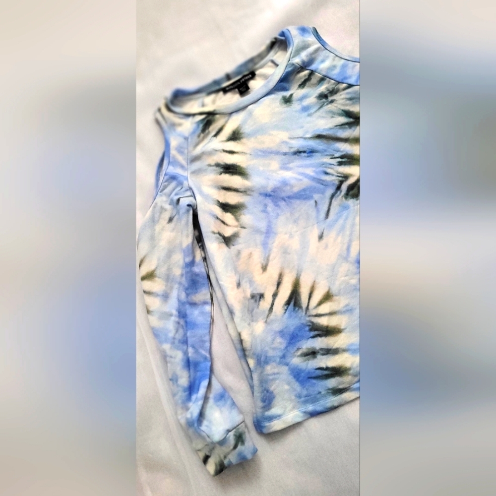NWOT! Boston Proper Women's Cold Shoulder Athleisure Summer Boho Sweatshirt XS - Picture 4 of 10